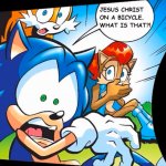Jesus Christ on a bicycle meme