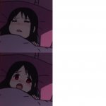 Sleeping Kaguya to Surprised Kaguya meme