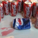 Coke gangs up on Pepsi meme