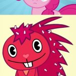 Pinkie Pie & Flaky | I think one one wants cuddles! I just want cuddles! | image tagged in cute flaky htf,pinkie pie,happy tree friends,memes,crossover,my little pony | made w/ Imgflip meme maker