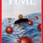 Time Cover Trump floating away from the White House