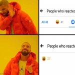 Reacting to jokes on FB | image tagged in hotline bling blank template | made w/ Imgflip meme maker