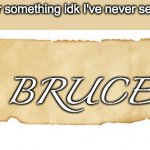 I really never have! | Bruce Banner or something idk I've never seen a hulk movie; BRUCE | image tagged in banner | made w/ Imgflip meme maker