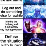 Coping strategies for dealing with cyberbullying meme