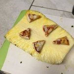 Pizza on pineapple