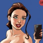 Cartoon girl from dating website number 4