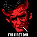Rockabilly Devil | THE FIRST ONE 
IS FREE! | image tagged in rockabilly devil | made w/ Imgflip meme maker