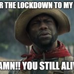 damn!! | ME AFTER THE LOCKDOWN TO MY FRIENDS; DAMN!! YOU STILL ALIVE | image tagged in funny | made w/ Imgflip meme maker