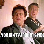 Spider | NO, YOU AIN'T ALRIGHT, SPIDER! | image tagged in you ain't alright spider | made w/ Imgflip meme maker