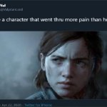 Name a character that went through more pain meme