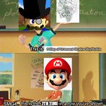 SMG4’s Presentation | A Map of Universal Studios SkyWorlds; 7TH TIME; SMG4, OUR NEW MAP, HERE. | image tagged in sheen's show and tell,smg4,memes,mario | made w/ Imgflip meme maker