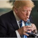 Trump Drinking Water meme