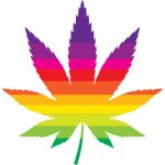 Rainbow pot leaf