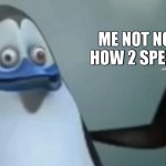Me not no how 2 spel | ME NOT NO HOW 2 SPELZ | image tagged in kowalski,silly | made w/ Imgflip meme maker