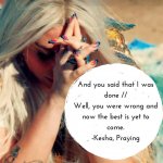 Kesha praying lyrics