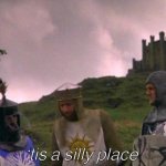 Monty Python ‘tis a silly place with text