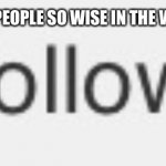 2 Followers | ME: WHO ARE THESE PEOPLE SO WISE IN THE WAYS OF WISDOM?😍 | image tagged in 2 followers | made w/ Imgflip meme maker