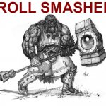 Troll smasher with text red meme
