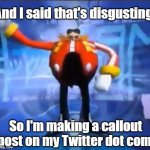 Eggman's announcement meme