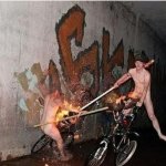 Naked Fire Jousting