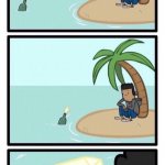 message in a bottle | NON SUBSCRIBER ISLAND; JUST SUBSCRIBE ALREADY! | image tagged in message in a bottle | made w/ Imgflip meme maker