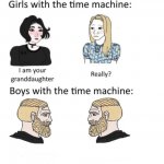 woman vs man time travel meme