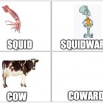 squid squidward cow coward