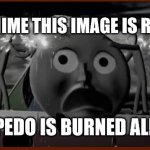 henreh | EVERYTHIME THIS IMAGE IS REPOSTED; A PEDO IS BURNED ALIVE | image tagged in henreh | made w/ Imgflip meme maker