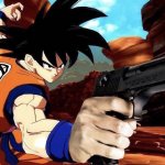 Goku with a gun meme