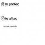 She protec she attac but most importantly template