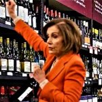 Nancy Pelosi at liquor store