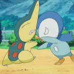 Cyndaquil Squabbling with Piplup