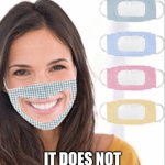 Great mask! | THIS IS A MASK. IT DOES NOT COVER YOU MOUTH. | image tagged in great mask,stupid,wth,useless | made w/ Imgflip meme maker