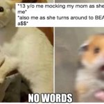 No words | NO WORDS | image tagged in yeet the child | made w/ Imgflip meme maker