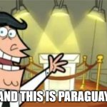 And i should stop using paraguay as a meme | AND THIS IS PARAGUAY | image tagged in this is where i'd put my trophy | made w/ Imgflip meme maker