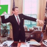 Ronald Reagan Tossing An Upvote