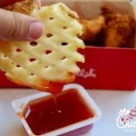 Chick Fil A Thick Waffle In Tiny Container