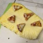 pizza on pineapple