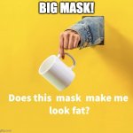 Big Mask | BIG MASK! | image tagged in face masks | made w/ Imgflip meme maker