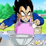 Vegeta can't crack an egg