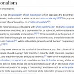 White nationalism Wikipedia definition