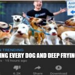 Mr. Beast | ADOPTING EVERY DOG AND DEEP FRYING THEM | image tagged in mr beast | made w/ Imgflip meme maker