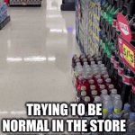 The ole' pot n shop | TRYING TO BE NORMAL IN THE STORE AFTER SMOKING LIKE | image tagged in gifs,don't do drugs | made w/ Imgflip video-to-gif maker