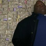 Man sleeping on money meme