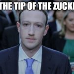 (JUST) THE TIP OF THE ZUCKERBERG | (JUST) THE TIP OF THE ZUCKERBERG | image tagged in mark zuckerberg testifies | made w/ Imgflip meme maker