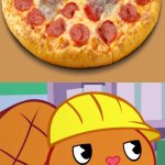 Confused Handy (HTF) | Dude, I asked clean pizza, not molded! | image tagged in confused handy htf,funny,memes,fails | made w/ Imgflip meme maker