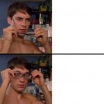 glasses (spiderman) meme