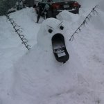 Snowman mailbox