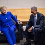 Clinton and Obama Laughing