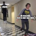 running from shadow | 2020; ME REALIZING 2020 IS ONLY HALF OVER | image tagged in running from shadow,memes | made w/ Imgflip meme maker